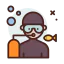 Scuba diver ícono 64x64