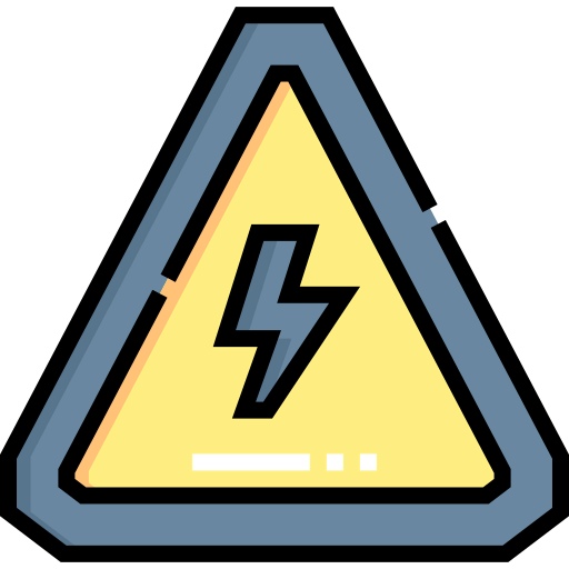 Electric danger sign Ikona