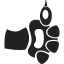 Cat paw like symbol icon 64x64