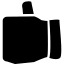 Like hand gesture silhouette icon 64x64