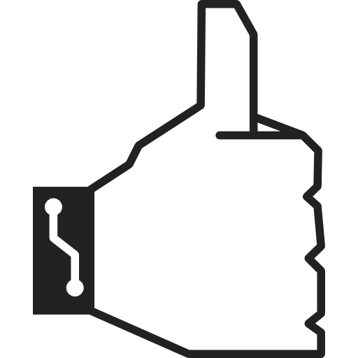 Like symbol in white hand アイコン