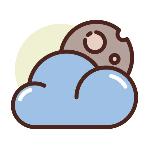 Cloudy night icon