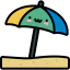 Beach umbrella іконка 64x64