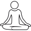 Meditation yoga posture icon 64x64