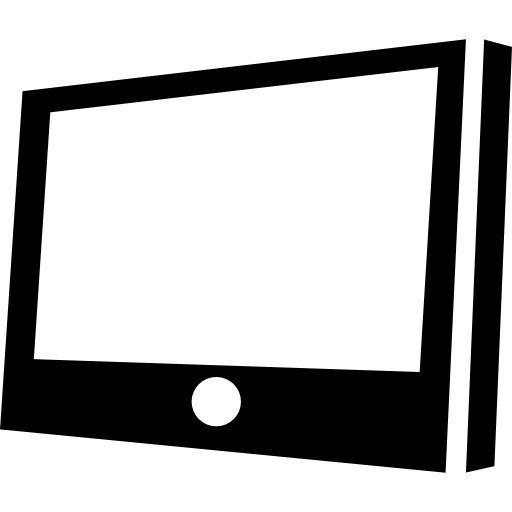 Tablet screen in perspective icon