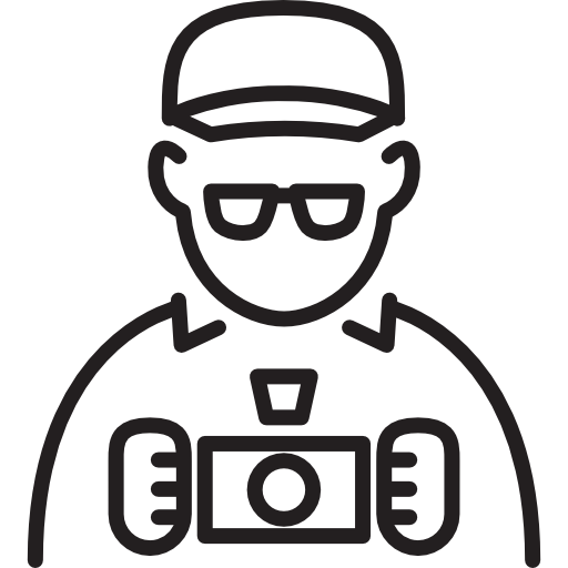 Photographer with Cap and Glasses Ikona