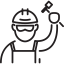 Человек с молотком иконка 64x64