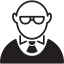 Bald Man with Glasses ícono 64x64