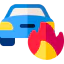 Car on fire icon 64x64