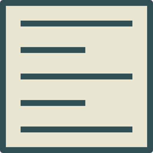 Left alignment icon