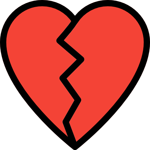 Broken heart icon