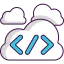 Cloud coding icon 64x64