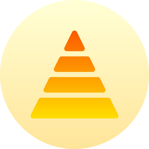 Pyramid chart ícone
