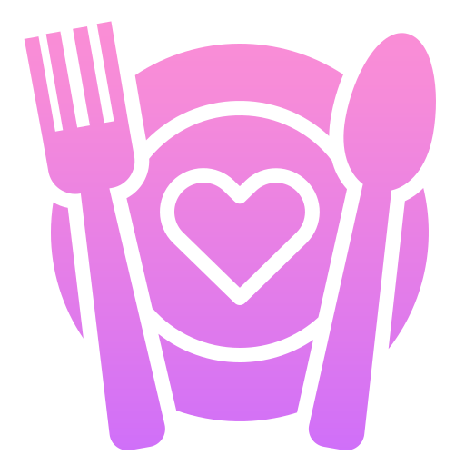 Romantic dinner icon