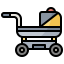 Baby stroller icon 64x64
