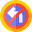 No turn left icon 64x64
