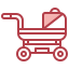 Baby stroller icon 64x64