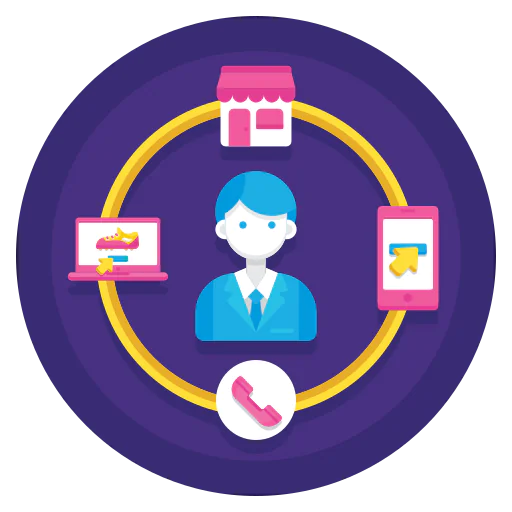 Omnichannel merchandising ícono