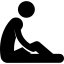 Stretching silhouette icon 64x64
