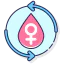 Menstrual cycle icône 64x64