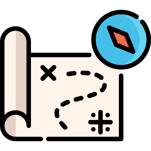 Treasure map icon