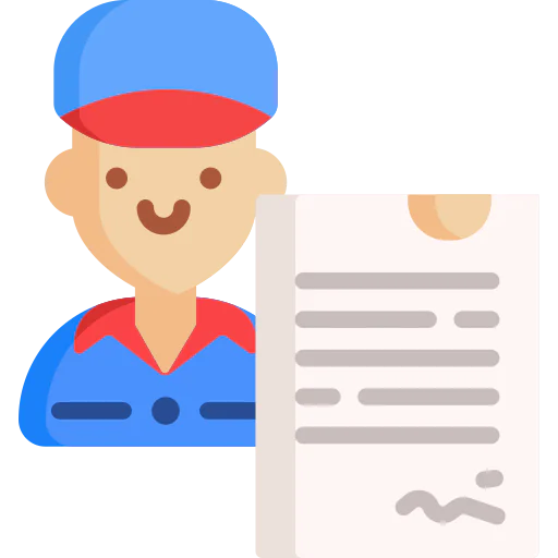 Delivery man icon