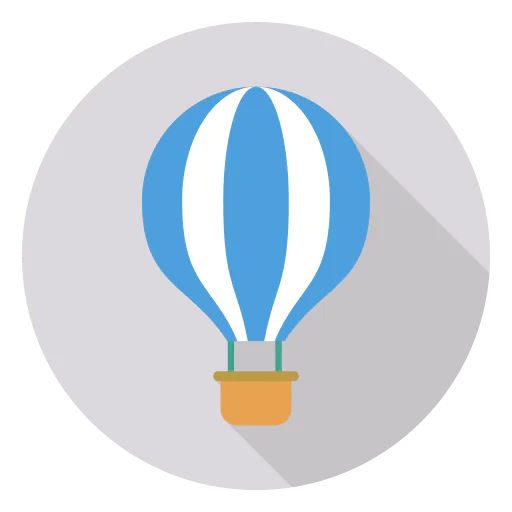 Air hot balloon Symbol