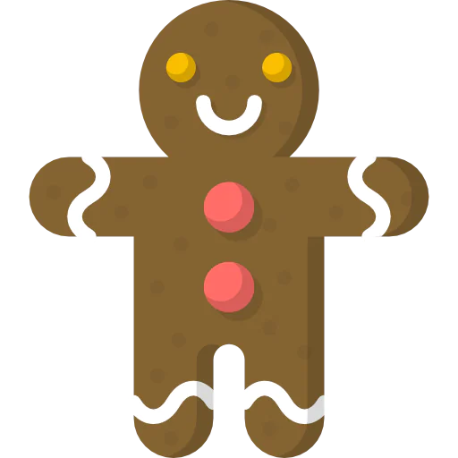 Gingerbread man icon