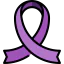 Purple ribbon icône 64x64