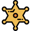 Sheriff badge icon 64x64