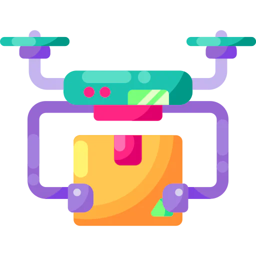 Drone delivery icon