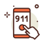 911 call icône 64x64