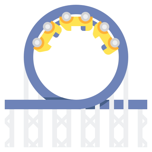 Roller coaster icon