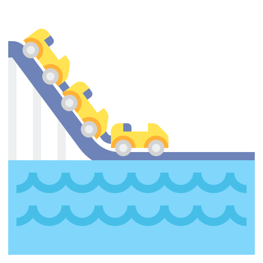 Roller coaster icon