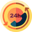 24 hours icon 64x64