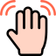 Waving hand ícono 64x64