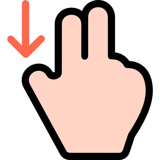 Swipe down ícono