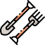 Shovel and rake icon 64x64