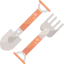 Shovel and rake icon 64x64