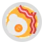 Egg and bacon icon 64x64
