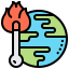 Global warming icon 64x64
