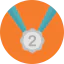 Серебряная медаль иконка 64x64