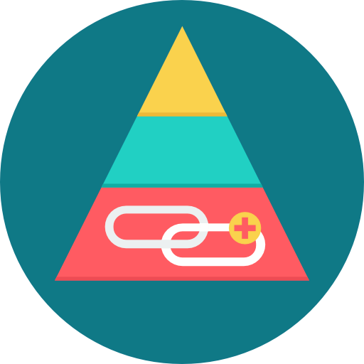 Pyramid chart ícone