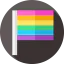 Rainbow flag ícono 64x64