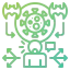 Virus transmission icon 64x64