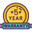 5 year warranty アイコン 64x64