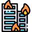 Building on fire icon 64x64