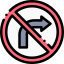 No turn right icon 64x64