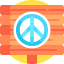 Peace sign icon 64x64