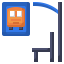 Автобусная остановка иконка 64x64